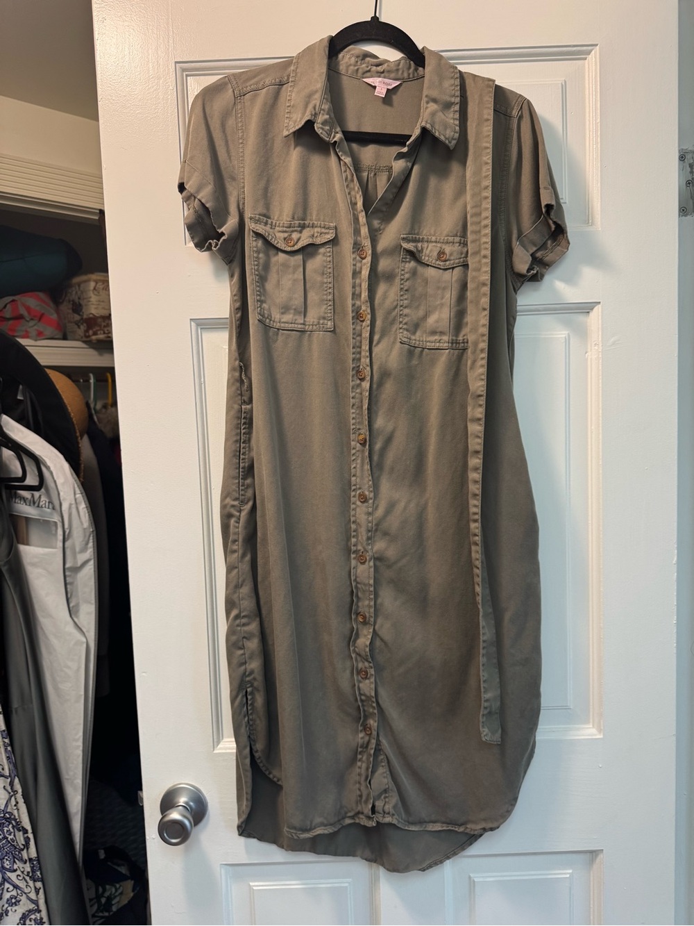 Teddi Rose Lightweight Olive Button-Up Jacket